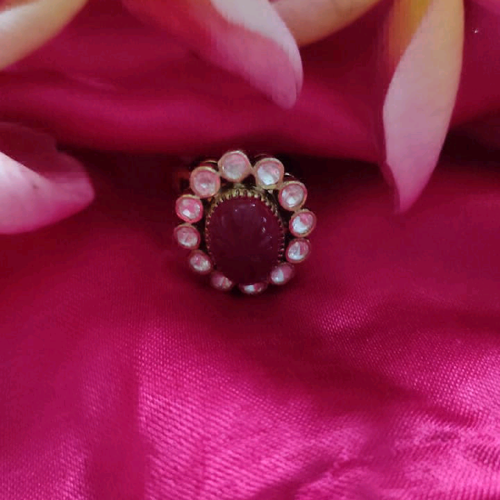 Pink Moissanite Ring